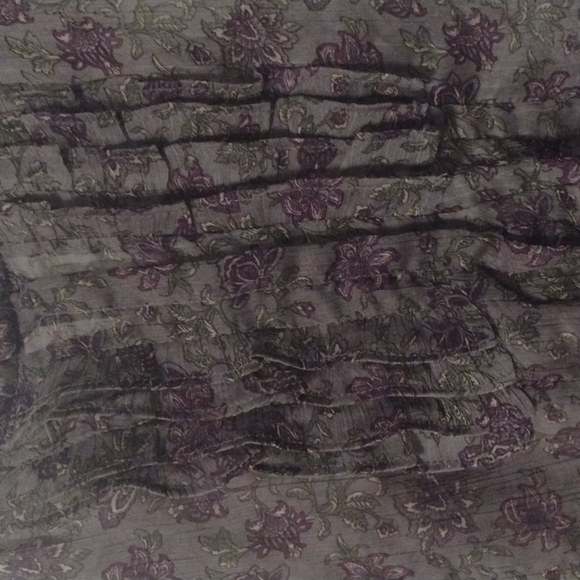 Converse One Star ⭐ Purple Floral Sheer Blouse - Picture 2 of 4